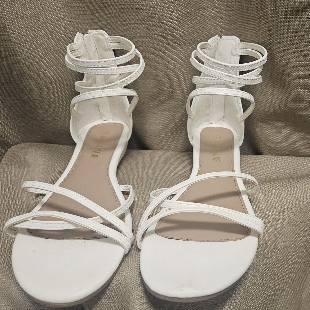 Elegant White Strappy Sandals